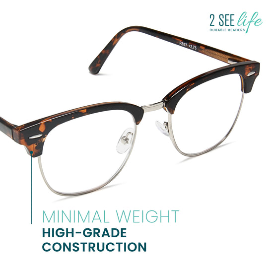 Square Wire Reading Glasses for Men & Women | R-827P
