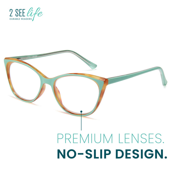 Vivid Cat Eye Reading Glasses for Women | R-934