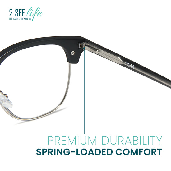 Square Wire Reading Glasses for Men & Women | R-827P