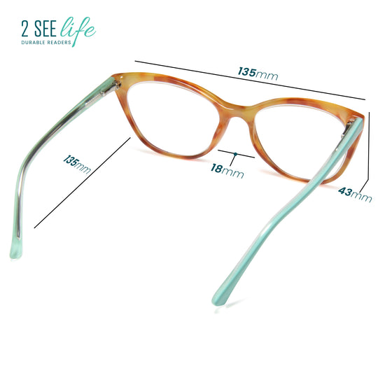 Vivid Cat Eye Reading Glasses for Women | R-934