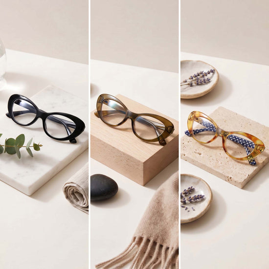 3-Pack Retro Oval Cat Eye Reading Glasses for Women | M-803
