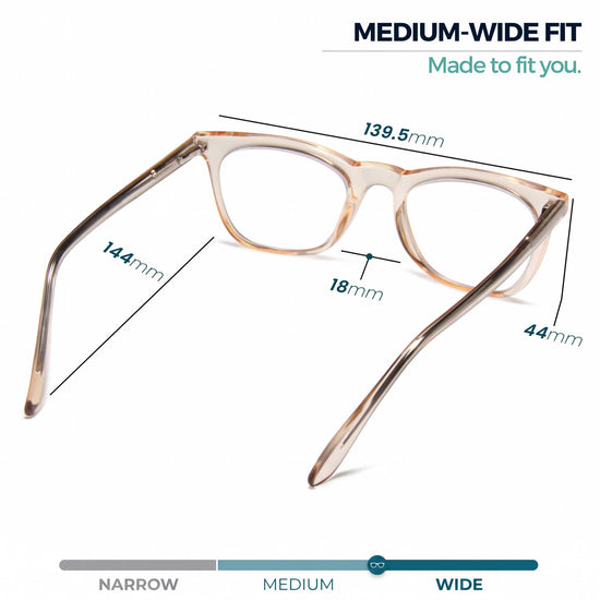 Clear Frame Blue Light Reading Glasses for Men & Women | R-771P