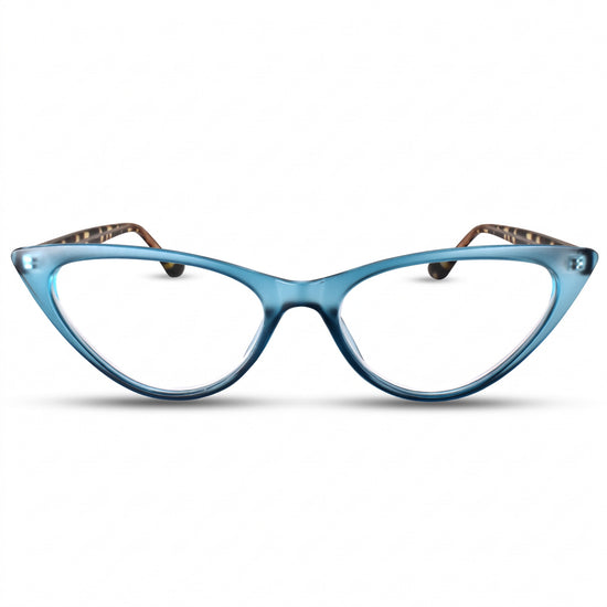 Turquoise colorful cat eye reading glasses for women – product photo 1 | R-806