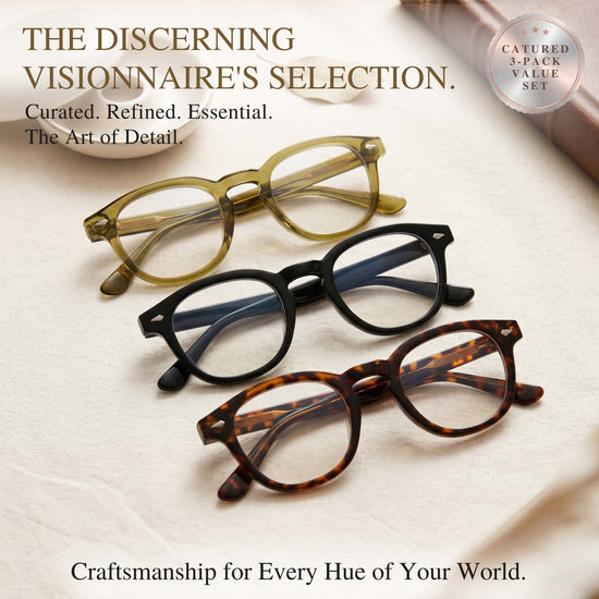 3-Pack Retro Blue Light Reading Glasses | M-895