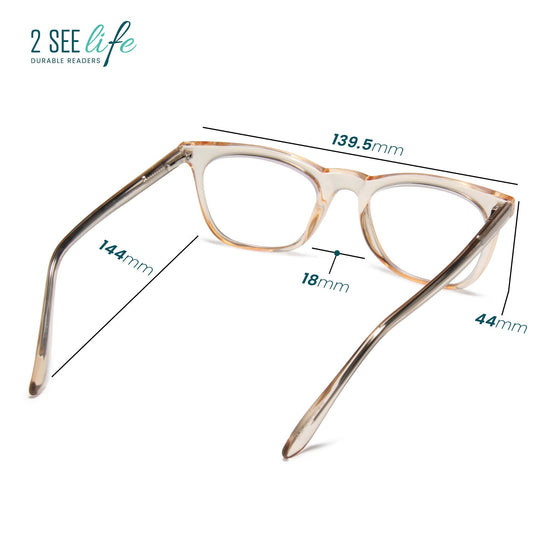 3-Pack Clear Frame Blue Light Reading Glasses | M-771P