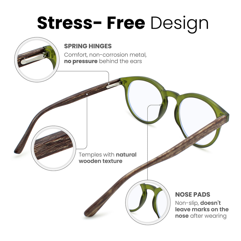 Keyhole round reading glasses men women readers 2SeeLife