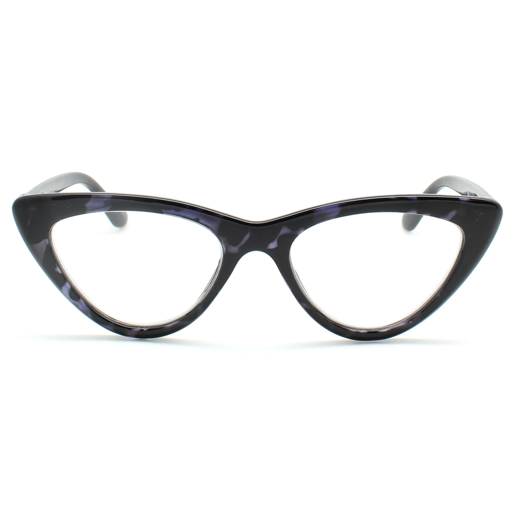 Premium Cat Eye Glasses Readers for Women R620 Red Tortoise Pur