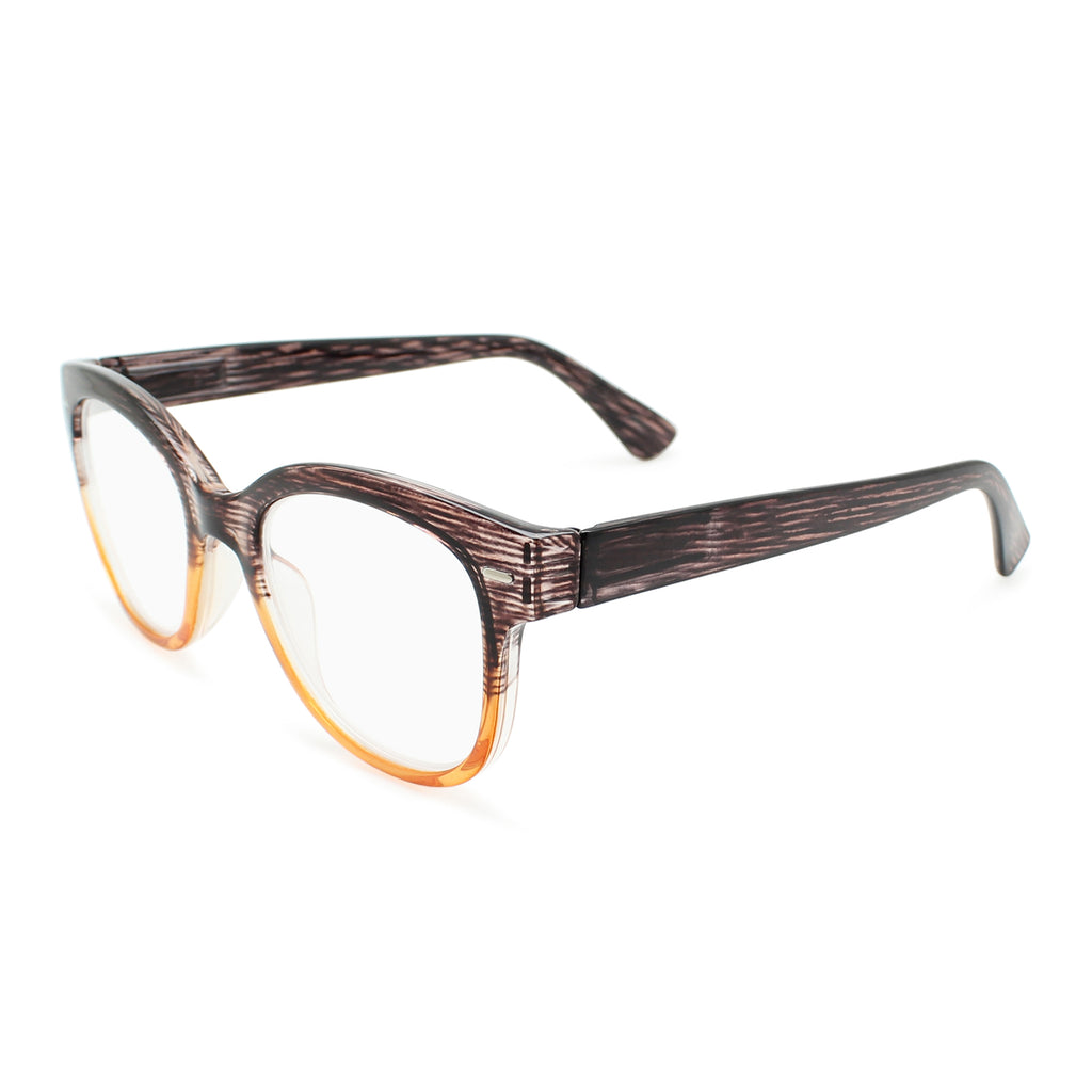 Two tone retro square reading glasses 2SeeLife