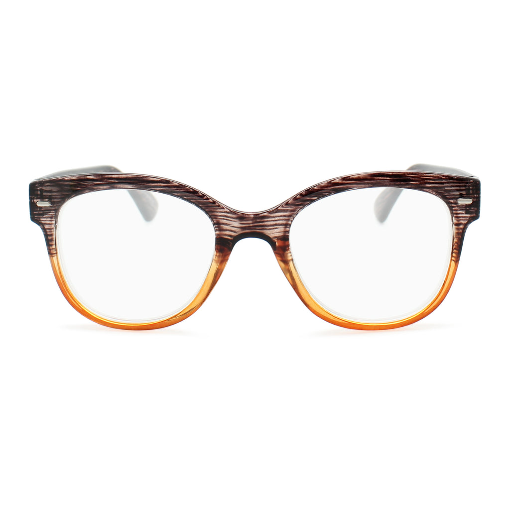 Two tone retro square reading glasses 2SeeLife