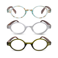 3-Pack Small Round Reading Glasses | M-415