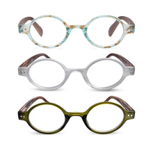 3-Pack Small Round TR-90 Reading Glasses for Men & Women | M-415