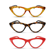 3-Pack Premium Cat Eye Reading Glasses for Women | M-620