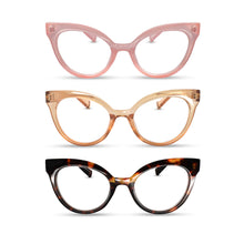 3-Pack Horn-Rim Cat Eye Reading Glasses for Women | M-694