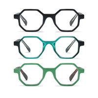 3-Pack Oversized Hexagon Reading Glasses | M-696