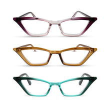 3-Pack Funky Cat Eye Reading Glasses for Women | M-703