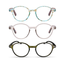 3-Pack Premium Retro Round Reading Glasses for Men & Women  | M-726