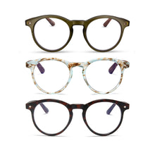 3-Pack Premium TR-90 Large Round Anti Blue-Light Reading Glasses Men & Women | M-729P