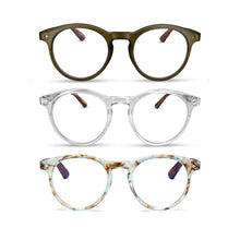 3-Pack Premium TR-90 Large Round Anti Blue-Light Reading Glasses Men & Women | M-729P