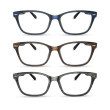 3-Pack Premium TR-90 Wooden Texture Stylish Reading Glasses for Men | M-784