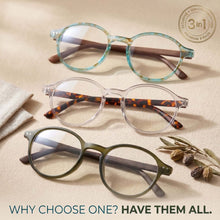 3-Pack Premium Retro Round Reading Glasses for Men & Women  | M-726