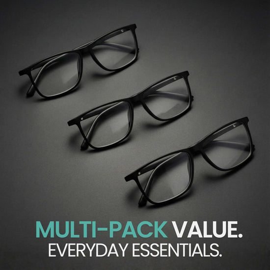 3-Pack Wide Frame Reading Glasses for Men | M-775