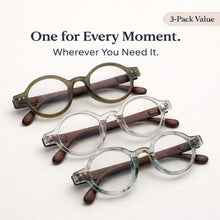 3-Pack Small Round TR-90 Reading Glasses for Men & Women | M-415