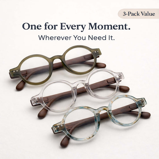 3-Pack Small Round Reading Glasses | M-415