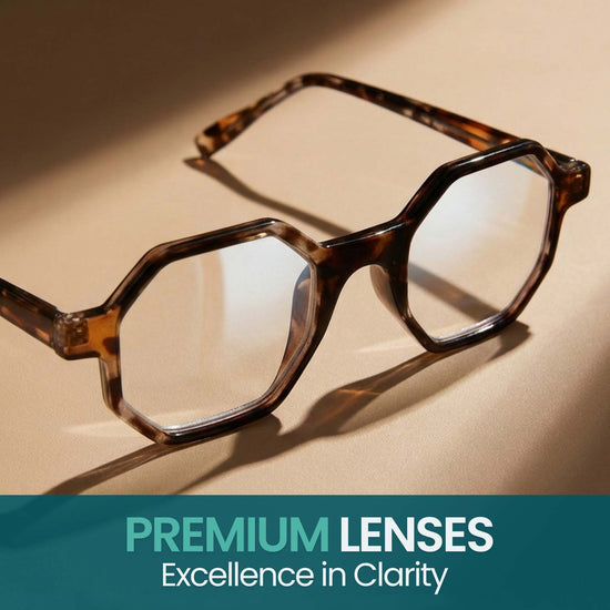 Oversized Hexagon Reading Glasses for Men & Women | R-696
