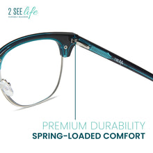 Gold Wire Rim Blue Light Reading Glasses R-827