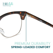 Square Wire Blue Light Reading Glasses for Men & Women | R-827P