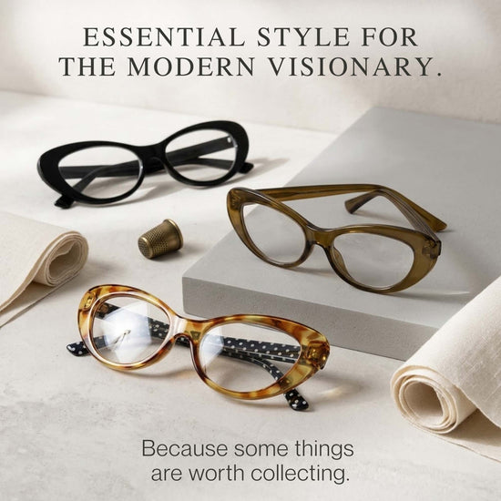 3-Pack Retro Oval Cat Eye Reading Glasses for Women | M-803