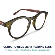 Large Round Blue Light Reading Glasses for Men & Women | R-729P