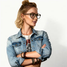 Premium TR-90 Large Round Anti Blue-Light Reading Glasses Men & Women | R-729P