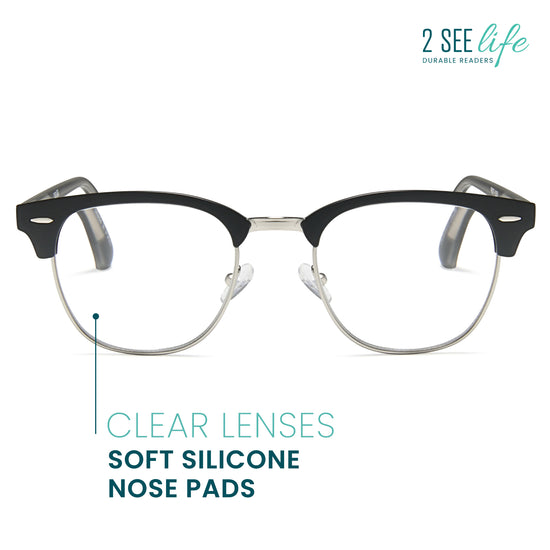 Square Wire Reading Glasses for Men & Women | R-827P