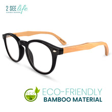 Retro Round Bamboo Frame Reading Glasses | R-925