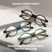 3-Pack Premium Oversized Hexagon TR-90 Reading Glasses for Men and Women | M-696