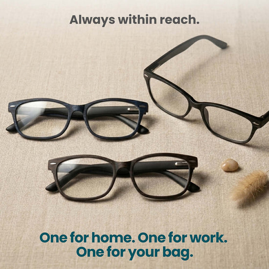 3-Pack Wood-Look Reading Glasses for Men | M-784