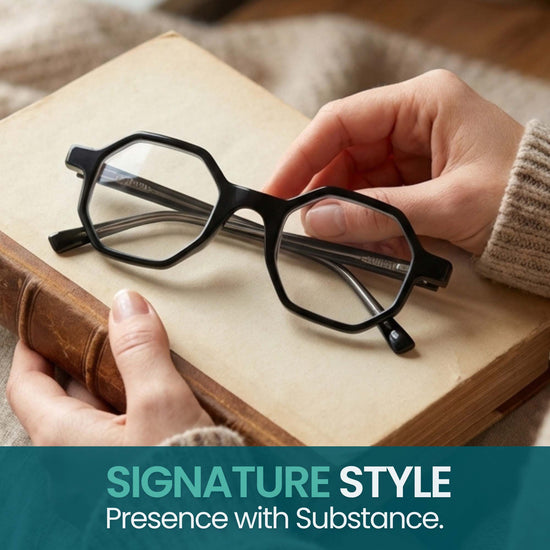 Oversized Hexagon Reading Glasses for Men & Women | R-696