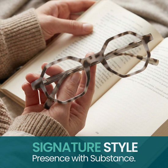 Oversized Hexagon Reading Glasses for Men & Women | R-696