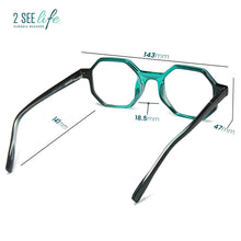 3-Pack Premium Oversized Hexagon TR-90 Reading Glasses for Men and Women | M-696