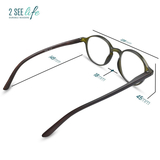 3-Pack Retro Round Reading Glasses for Men & Women | M-726