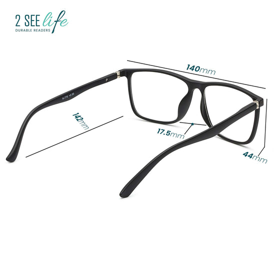 3-Pack Wide Frame Reading Glasses for Men | M-775
