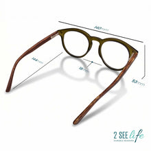 Large Round Blue Light Reading Glasses for Men & Women | R-729P