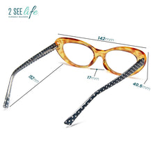 3-Pack Retro Oval Cat Eye Reading Glasses for Women | M-803