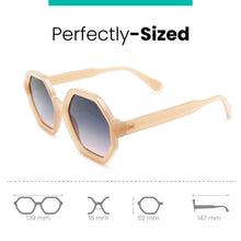 Oversized Hexagon Womens Sunglasses | C-5606