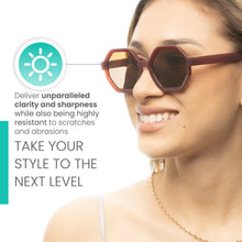 Oversized Hexagon Womens Sunglasses | C-5606