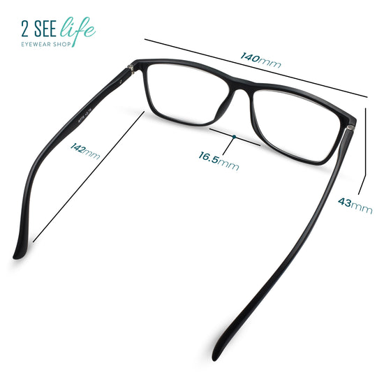 Durable Wide Frame Reading Glasses for Men | R-775