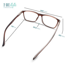 Premium TR-90 Durable Wide Frame Reading Glasses for Men | R-775-Brown