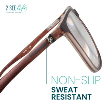 Premium TR-90 Durable Wide Frame Reading Glasses for Men | R-775-Brown