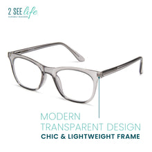 Clear Frame Blue Light Reading Glasses R-771P